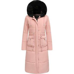 Women's Pink Long Winter Puffer Coat Waterproof Warm Down Jacket